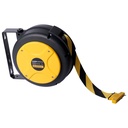 Retractable safety barrier reel 16m yellow/black