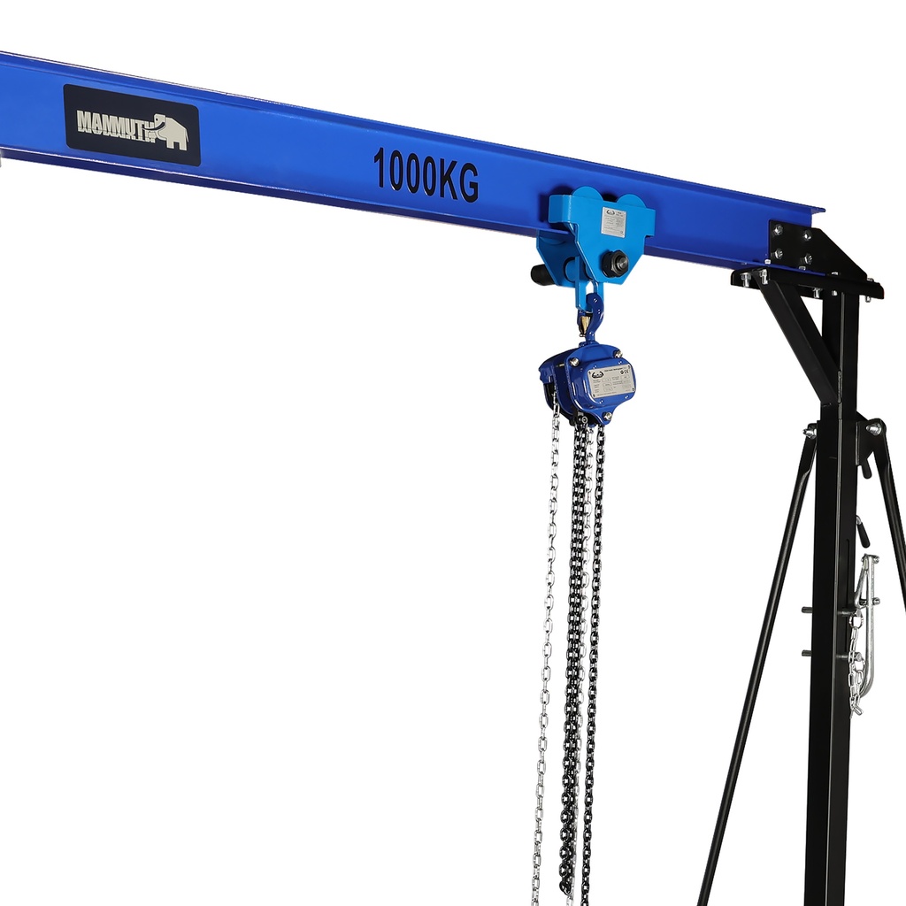 1 Ton Gantry Crane set (Plain Trolley & 3m Chain Block)