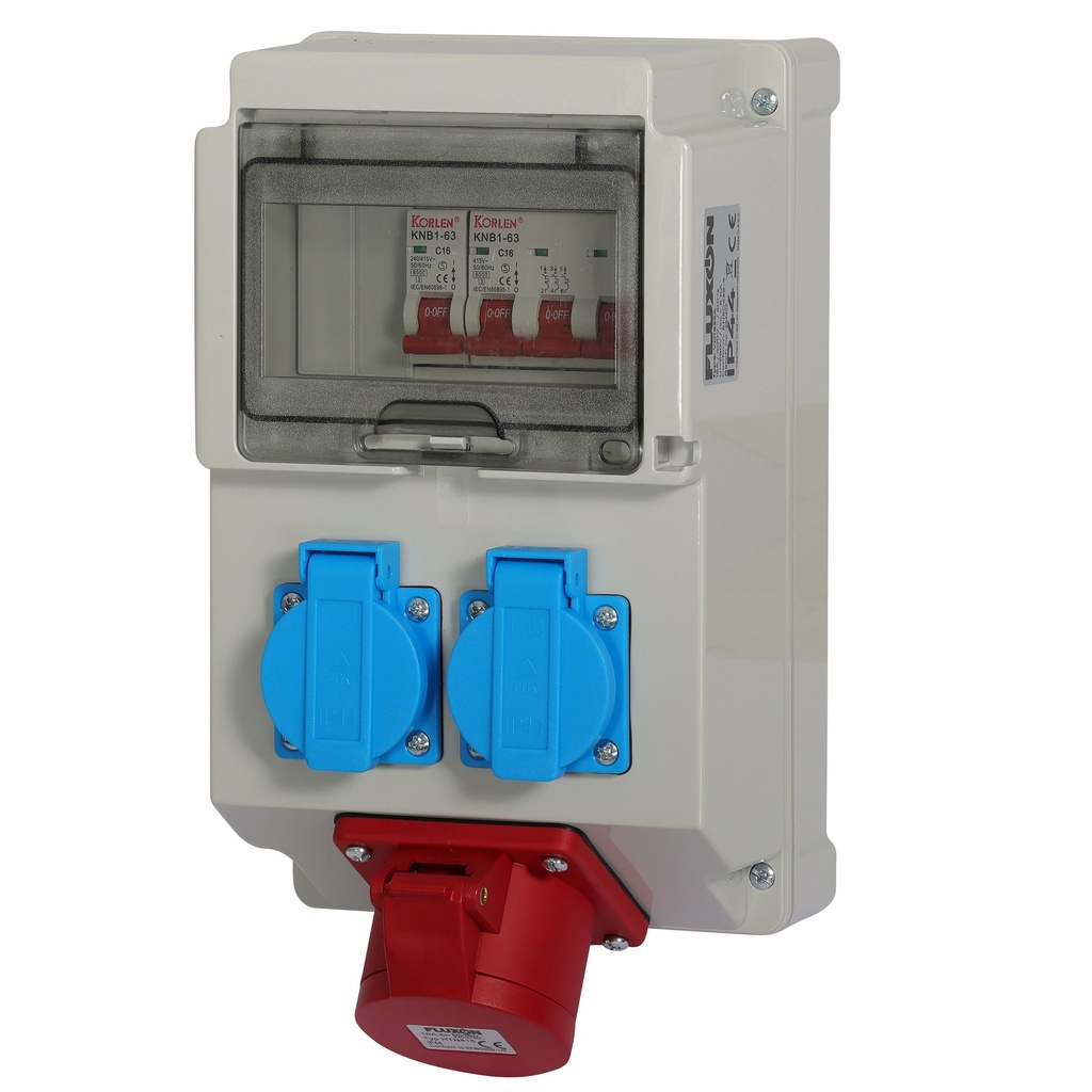 [VD1632A] Fluxon verdeelkast 16A 230V / 400V