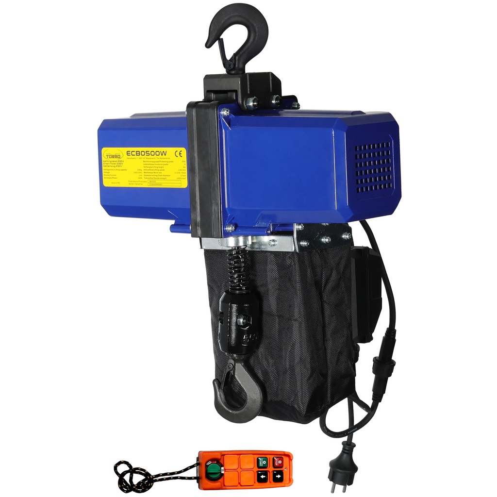 [ECB0500W] Torso elektrische kettingtakel 500 kg met draadloze bediening