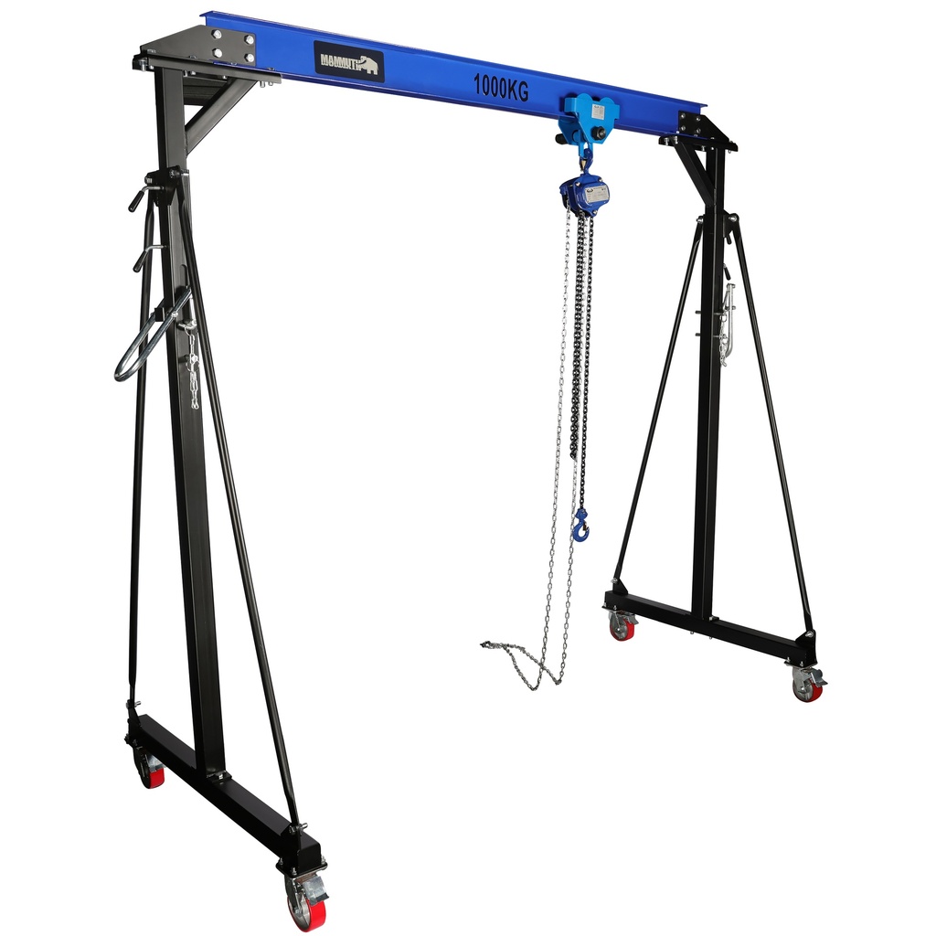 [PTK10K1] Mammuth mobile gantry crane 1 ton set – manual chain hoist