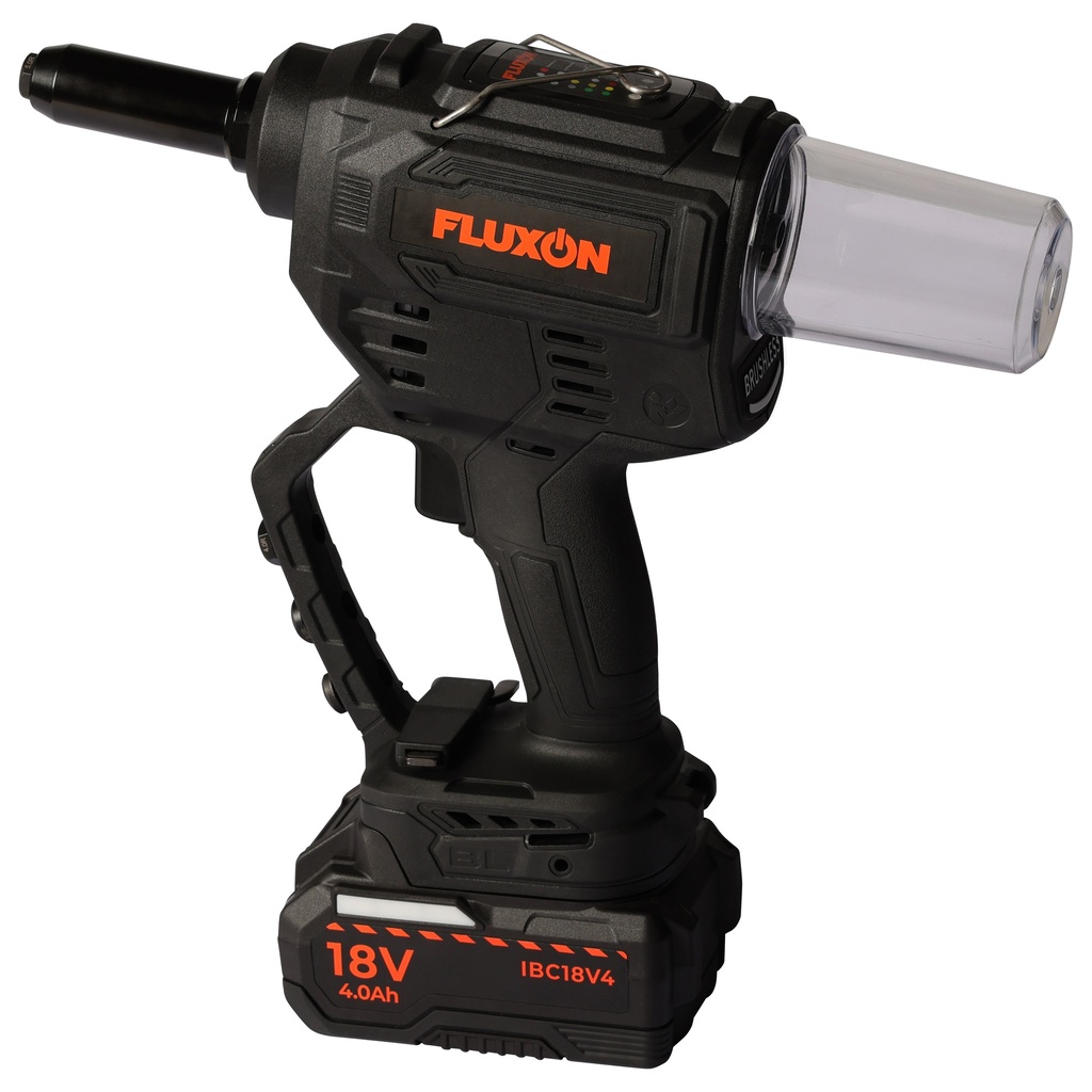 [IR28N20B1] Fluxon accu popnageltang incl. 4 Ah accu en lader