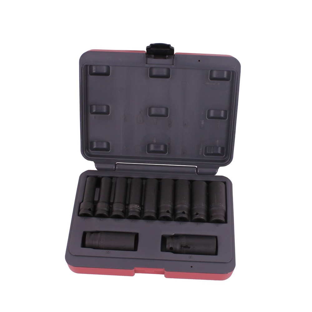[250016A] Impact doppen lang 1/2" 11 delig