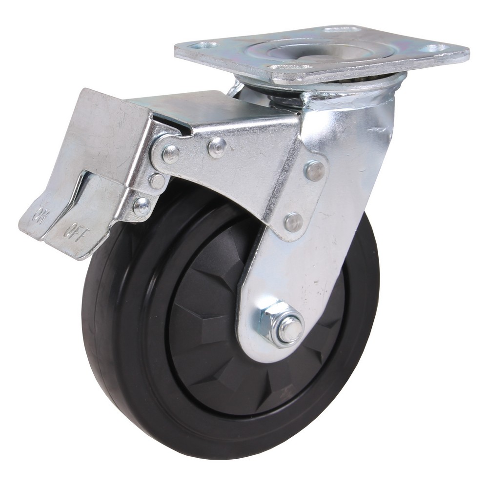 [W150PSDB] Swivel castor with brake 150 x 45mm PU