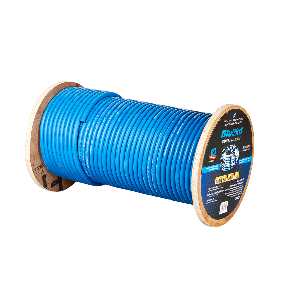 [BB08100MWF] Blubird Rubber air hose 8mm x 100m on roll open end