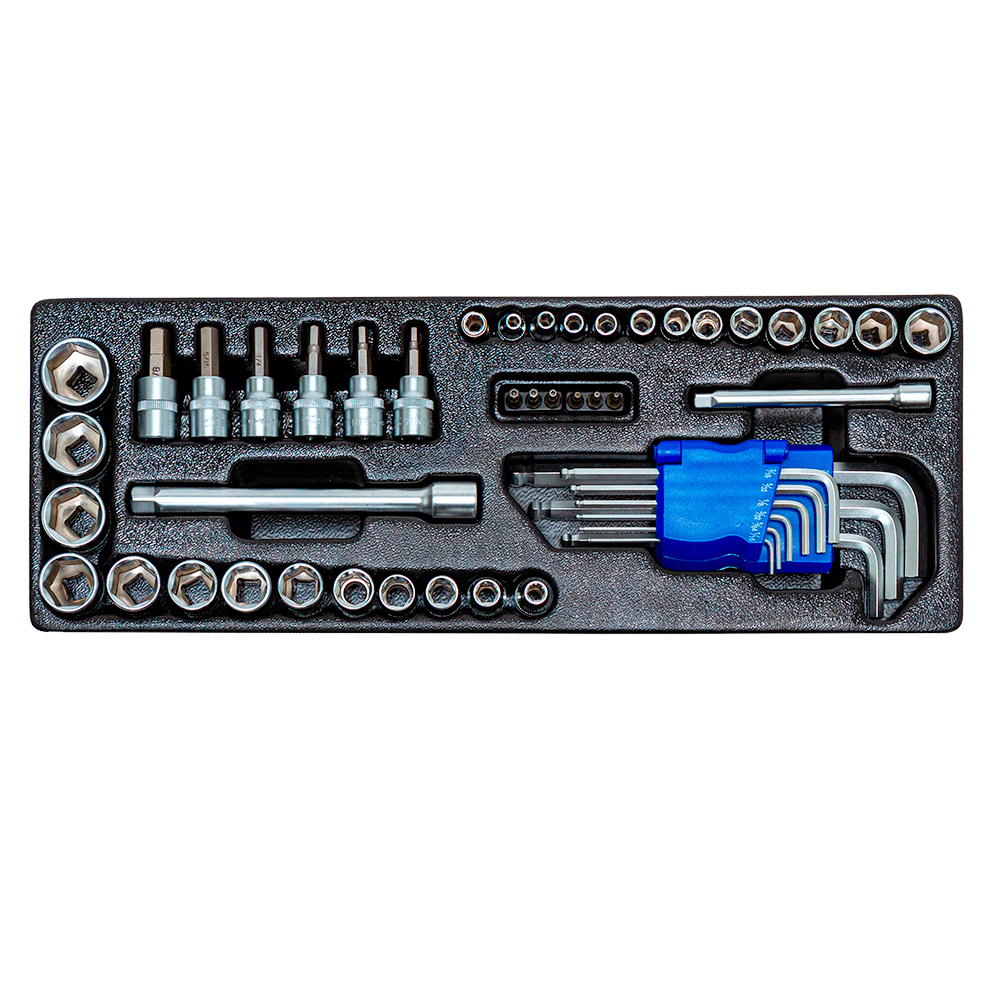 [910063] Socket set 1/4" - 3/8" SAE 49 pieces